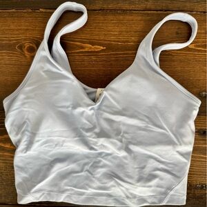 Lululemon Align Cropped Tank with built in bra, soft blue